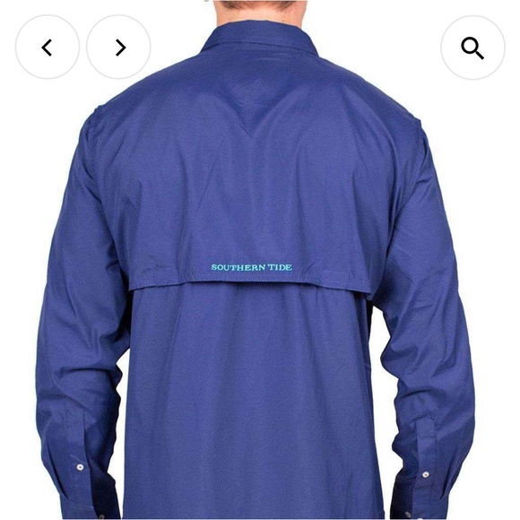Southern Tide Mens Mahi Fishing Shirt in
Blue Depths Size M - Picture 2 of 12